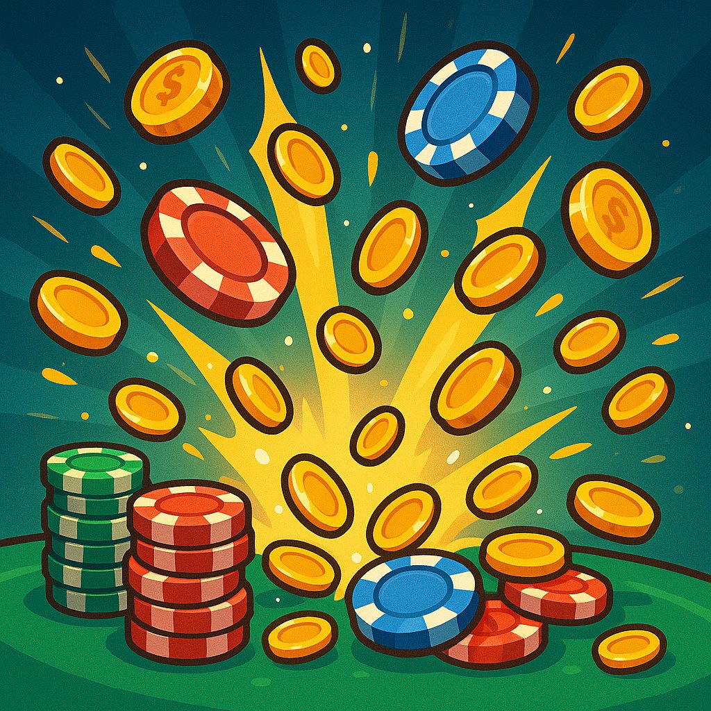 Colourful slot game reels spinning on fastplay platform